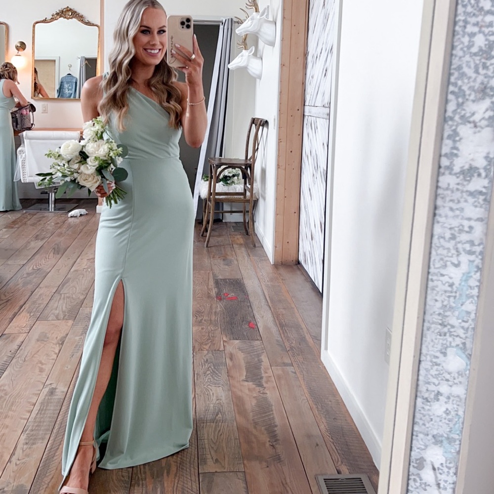 Birdy Grey Kira Crepe Dress Sage - xs